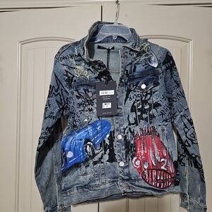 Women's Embellish Blue Jean Jacket